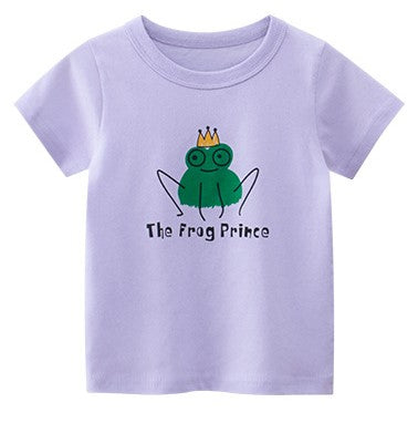 Frog on purple body T-shirt